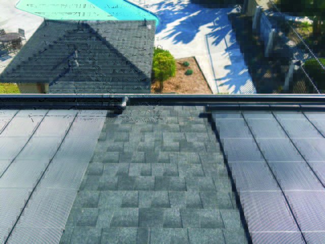 Solar pool heating hillside rack construction
